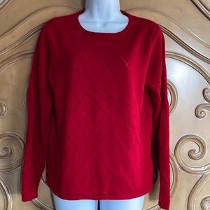 Gold spun cashmere diamond ♦️ pattern sweater
